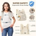 thumbnail image 5 of Breathable Adjustable Pet Chest Bag For Dogs And Cats - Safe Front-Facing Pet Carrier With Shoulder Straps - Ideal For Daily Use, Outdoor Adventures, Pet Travel, Beige (No Size, 5 of 6