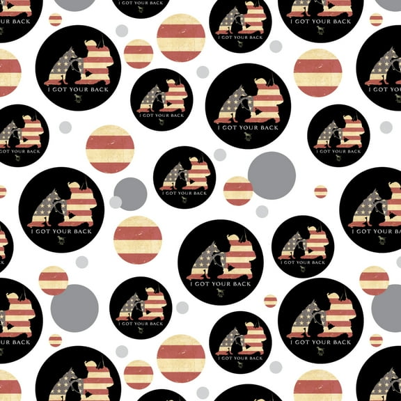 I Got Your Back Soldier and German Shepherd Dog American Flag Premium Gift Wrap Wrapping Paper Roll