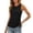 Black, variant on Women T-Shirts Knit Sleeveless Blouse For Relaxed Fit For Everyday Casual Breathable Knit Tops With Round Neck Soft Solid Color Streetwear