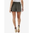 thumbnail image 3 of Time and Tru Women's Linen Blend Pull On Shorts, 3.5" Inseam, Sizes XS-XXXL, 3 of 5