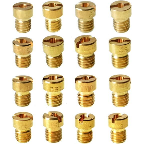 ALL-CARB 16pcs Carburetor Main Jet kit 90, 92, 95, 98, 100, 105, 108, 110, 115, 120, 125, 130, 135, 140, 145, 150 Replacement for 150cc and 125cc GY6 carburetors