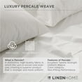 thumbnail image 2 of 100% Cotton Percale Sheets Twin Size, White, Deep Pocket, 3 Piece - 1 Flat, 1 Deep Pocket Fitted Sheet and 1 Pillowcase, Crisp Cool and Strong Bed Linen, 2 of 7