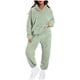 thumbnail image 1 of Traje pantalón informal de manga larga con capucha y bolsillos para mujer, de color liso - Tejido de poliéster - Tallas XS/S/M/L/XL/XXL, 1 of 4