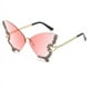 thumbnail image 5 of Gafas de sol sin marco con diamantes en forma de mariposa para moda femenina, personalidad exagerada, gafas de sol europeas y americanas, 5 of 5