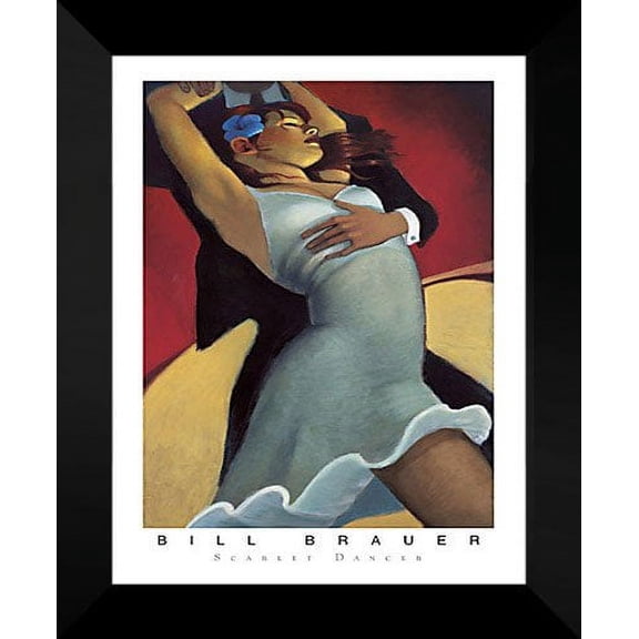 Bill Brauer Framed Art Print 18x24 "Scarlet Dancer"