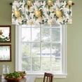 thumbnail image 3 of Lemon Leaf Curtain Valances for Windows, Kitchen Valance Window Treatments Panel 2 Pack, Floral Flower Summer Spring Watercolor Fruit Rod Pocket Short Curtains for Bathroom Bedroom 42 x 18 Inch, 3 of 8