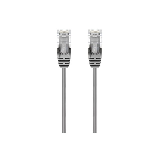 Belkin Slim - Patch cable - RJ-45 (M) to RJ-45 (M) - 7 ft - UTP - CAT 6 - molded, snagless - gray