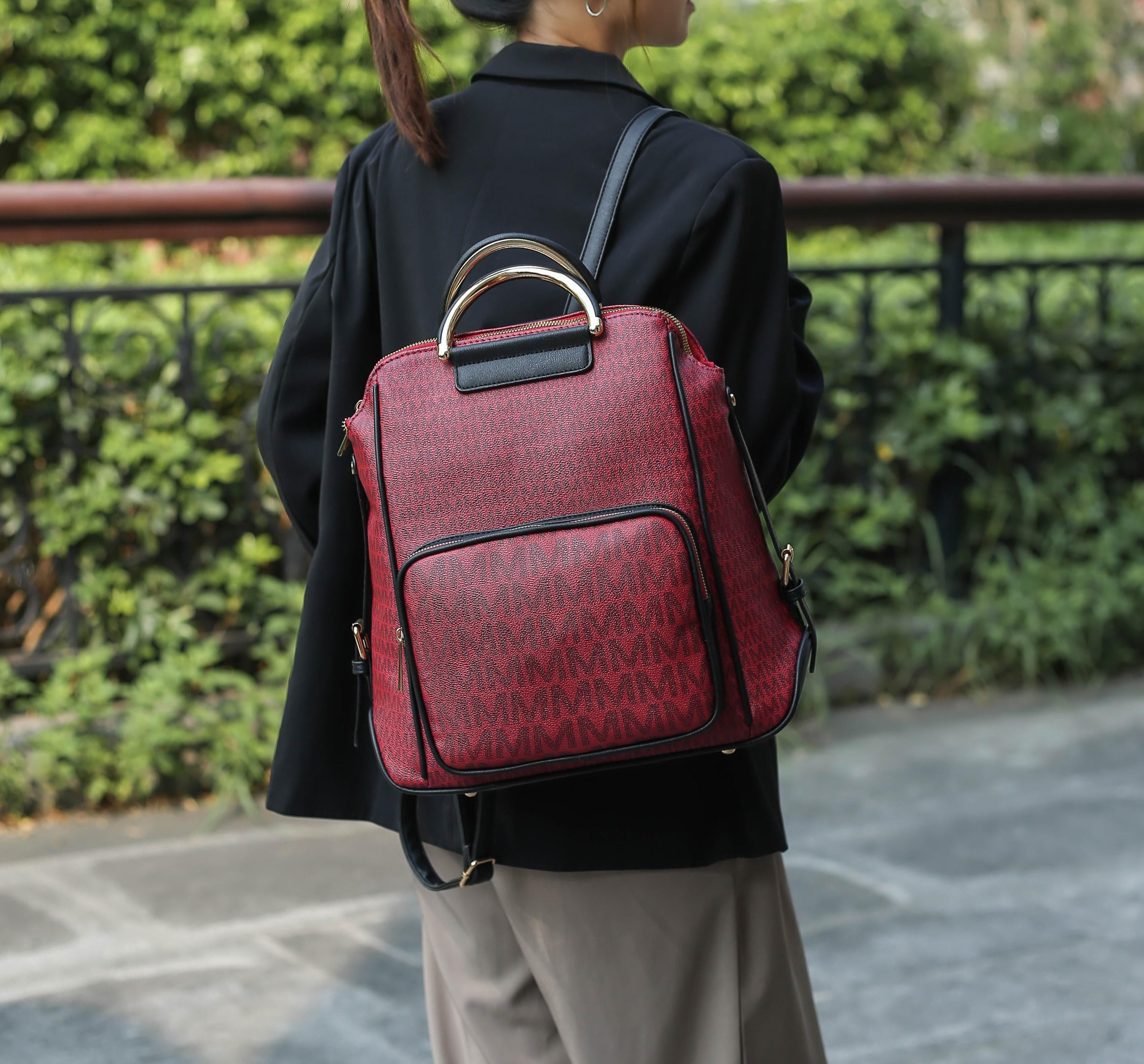 ?✨ Brand New Chic Pink & Burgundy Backpack – Mia K Collection MKF Collection by Mia K. Women main image 2