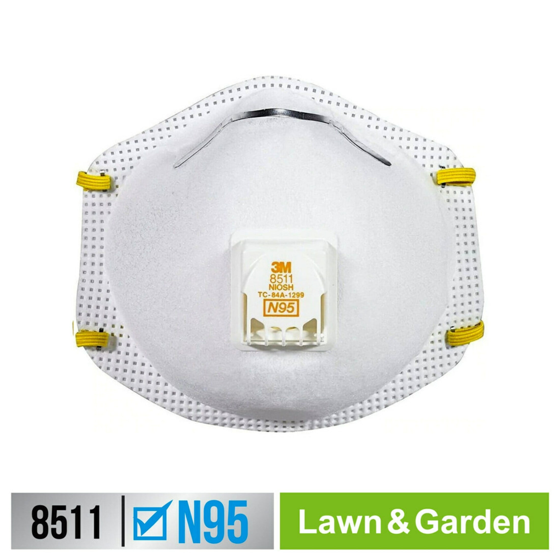 (3 pack) 3M 8511 Cool Flow N95 Mask, Valve Respirator, Stretchable, White, 2 Pack