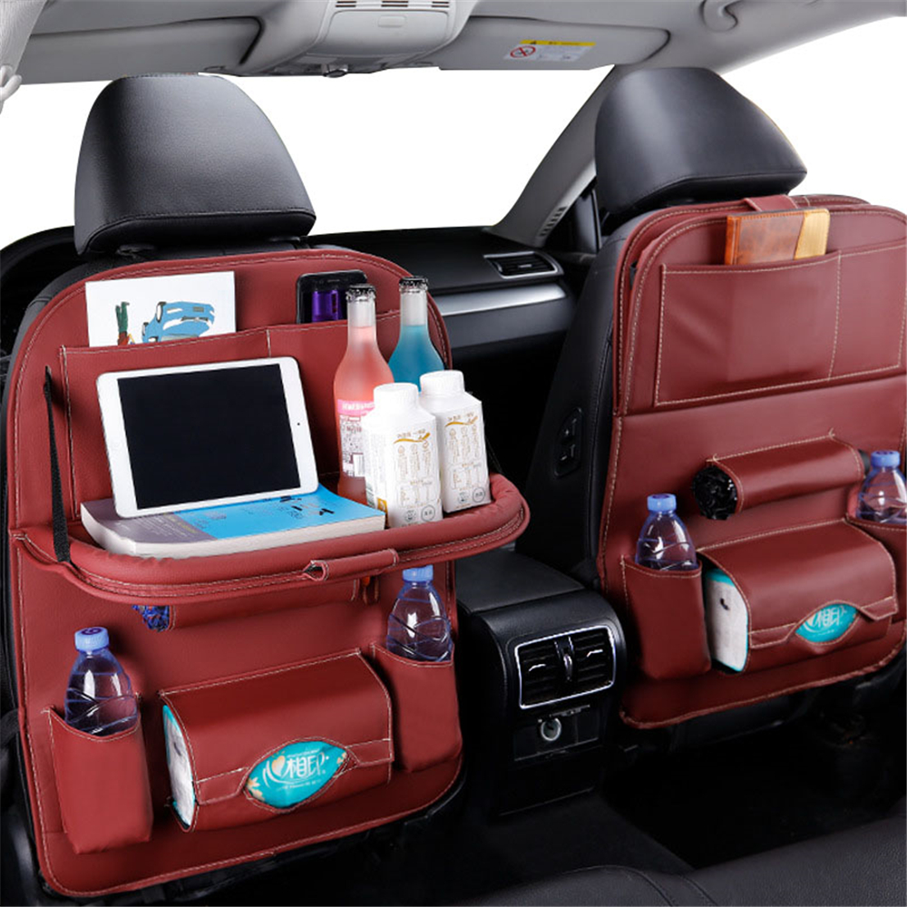 SIMPLYAUTO Multifunctional Car Back Seat Organizer Pocket Storage  Compartment Quality PU Leather