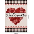 thumbnail image 6 of Valentines Day Flags for Outdoors 28x40 Double Sided Large Happy Valentine''s Day House Flags Burlap Farmhouse Rustic Welcome Decorative Holiday Flags for Porch Decor Outside Decoration Rose Heart, 6 of 6