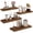 Brown, variant on Eunos Floating Shelves for Wall, 16 inch 4 Pack Wood Shelves for Bathroom, Bedroom, Living Room, Kitchen, White