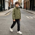 thumbnail image 7 of Boys Girls Sherpa Fleece Jacket Full-Zip Fuzzy Fleece Sweatshirt Kid Toddler Windproof Coat Soft Winter Jacket Thick Raincoat, 7 of 7