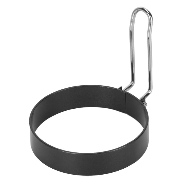 Molde para freír huevos de acero inoxidable redondo antiadherente con asa Molde para huevos en forma de anillo para cocina
