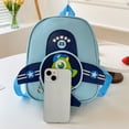 thumbnail image 2 of Mochila de avión para niños con dibujos animados de animales, bonita y cómoda bolsa de preescolar (azul cielo) Sywqhk Para Estrenar, 2 of 7