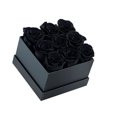 thumbnail image 1 of Caja de rosas preservadas Cateissary Flor Eterna Ramo de Rosas Inmortales Multicolor Negro 9 Cabezas, 1 of 6