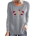 thumbnail image 2 of Pntutb Ladies Fashion Casual Christmas Print cuello redondo suelto manga larga top Pntutb Pntutb-3283, 2 of 7