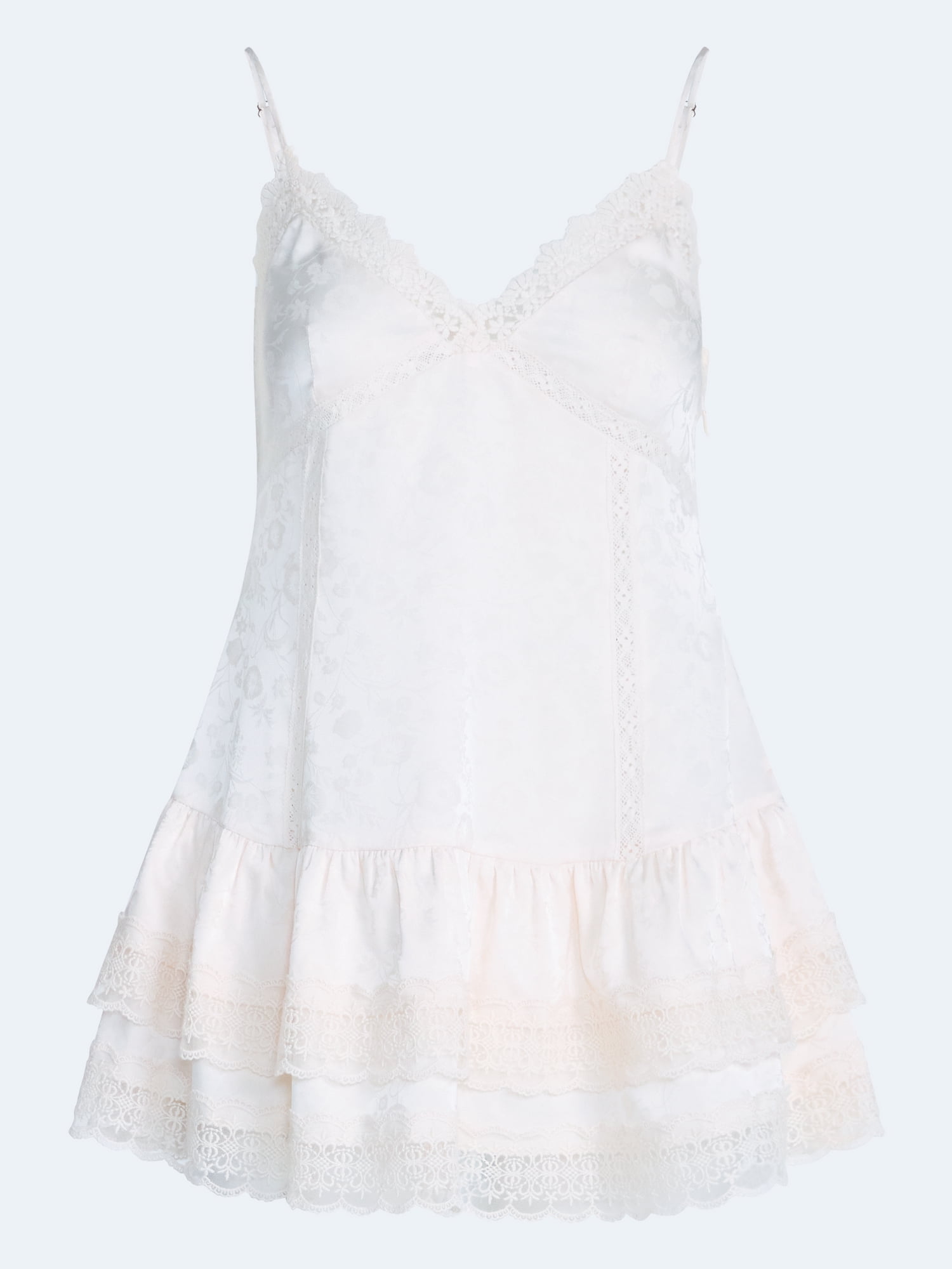 Scoop Women's and Women's Plus Tiered Lace Cami, Sizes XS-4X