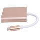 thumbnail image 4 of Adaptador USB C 3.1, concentrador convertidor 3 en 1, base, interfaz multimedia de alta definición, oro rosa 4K, 4 of 14