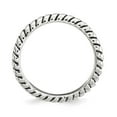 thumbnail image 2 of 925 Sterling Silver Stackable Expressions Polished Antiqued Wave Ring Size: 7; for Adults and Teens; for Women and Men, 2 of 4