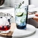 thumbnail image 5 of Vasos de cristal con relieve de diamantes de colores, resistentes al calor, ideales for agua, leche, zumo, cerveza, cócteles y vino., 5 of 7