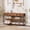 47",Rustic Brown, variant on Satifur 47" Entryway Table with 3 Fabric Drawers, Console Table Metal Frame Sofa Table with 2 Shelves for Living Room and Hallway,Brown