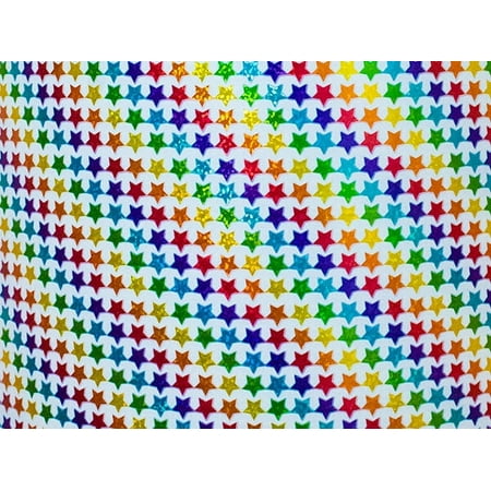 Pack of 1, Holographic Rainbow Stars Wrapping Paper, 24" x 833', Full Ream Roll for Celebration, Party, Holiday, Birthday and Events, Made in USA