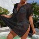 thumbnail image 5 of Nueva moda de mujer Playa Sexy Dobladillo sólido Cubrir traje de baño Pompotops  lopia1000641, 5 of 7