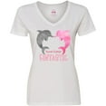 thumbnail image 3 of Inktastic You're Flippin' Fintastic Dolphins Women's V-Neck T-Shirt, 3 of 5