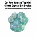 thumbnail image 2 of Cat Paw Squishy Toy with Glitter Crystal Gel Design, Single Piece, Green, for Kids and Adults, Relaxation Squeeze Toy, 2 of 3