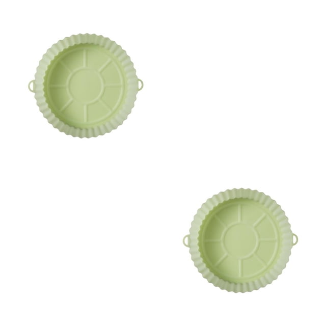 Injueey Olla para freidora de aire resistente al calor, cesta para horno, bandeja para hornear Pizza, revestimiento de cocina DIY, sartén Type2 NO2