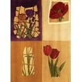 thumbnail image 2 of Unknown 19x24 White Modern Wood Framed Museum Art Print Titled - Floral Collage II, 2 of 4