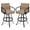 Brown, variant on Crestlive Products Outdoor Swivel Bar Stools Set of 2, Patio Bar Height Chairs with Rust-Resistant Aluminum Frame, 360° Swivel, Brown