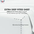 thumbnail image 4 of 300-Thread Count Egyptian Cotton Twin Size White Color Sheet Set- 12 inch Deep Pockets, 4 of 7