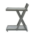 thumbnail image 3 of Powell Radnor 2-Tier Rolling Bar Cart, Gray/White, 3 of 8
