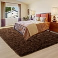 thumbnail image 4 of Softlife Stylish Soft Shaggy Velvet Carpet for Living Room/Bedroom, Fluffy Rugs, 4' x 6' , Coffee, 4 of 7