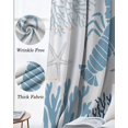 thumbnail image 3 of Navy Blue Coastal Blackout Curtains for Bedroom Living Room Darkening Curtains 63 Inches Long Summer Lobster Coral Nautical Window Curtain 2 Panels Set Window Treatment Grommet Drapes 42"x63", 3 of 9