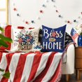 thumbnail image 4 of Bless Our Home Eucalyptus Stars Fireworks Car Throw Pillow Covers, 18 x 18 Inch 4th of July Patriotic Independence Memorial Day USA Flag Cushion Case for Sofa Couch Set of 4, 4 of 6