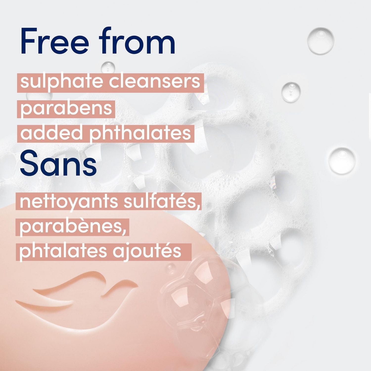 Dove Pain de Beauté Nettoyant Doux hydrate pour aider à rééquilibrer la peau Pêche et Lait de Riz avec 1/4 de crème hydratante,