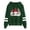 E1-Green367, variant on Puliio Christmas Cartoon Watercolor Print Striped Sleeve Hoodies for Women Festive Long Sleeve Pullover Hooded Sweatshirts