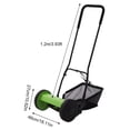 thumbnail image 2 of 12-Inch Manual Push Reel Lawn Mower with 23L Collection Bag, 5-Blade Push Lawn Sweeper Grass Catcher Outdoor Power Tools Manual Lawn Dethatcher, 12inch Cutting Width, 2 of 9