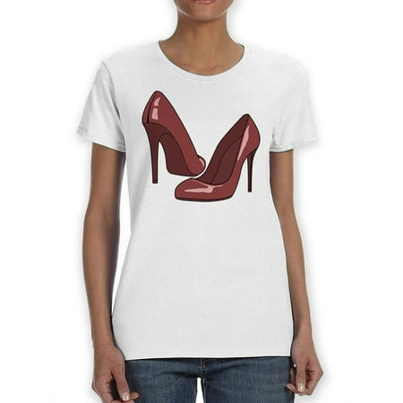 High Heels Leopard Shoes T-Shirt Women -SPIdeals Designs  Female 5X-Large