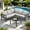 Grey, variant on Onbrill Patio Furniture Set, 6 Pcs L-Shaped Metal Outdoor Sofa W/5.5" Cushion, Coffee Table, Beige