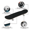 thumbnail image 6 of eVita 31 Inch Complete Skateboard with PU Wheels, Wood 7 Layer Canadian Maple Trick Board for Boys Girls Youth Teens Gift for Beginners, 6 of 8