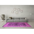 thumbnail image 3 of Ahgly Company Indoor Square Oriental Purple Industrial Area Rugs, 7' Square, 3 of 4