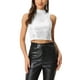 thumbnail image 1 of TOP CROP METÁLICO INSPIRADOR CHIC SIN MANGAS PARA MUJERES, TOPS DE SECUINAS BRILLANTES DE NAVIDAD M BLANCO PLATA, 1 of 6