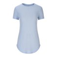 thumbnail image 4 of Mittory Womens Oversized T Shirts Summer Ribbed Knit Cuffed Short Sleeve Tunic Tops Casual Loose Fit Tees, 4 of 6