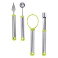 thumbnail image 1 of LITINKIMI 4Ud Utensilios De Cocina Para Esculpir Con Mango Verde Y Acero Inoxidable, 1 of 5