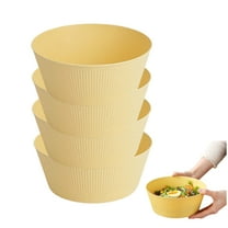 Djiypn Cereal Bowl, Plastic Cereal Bowls, Dishwasher Safe Kitchen Bowls for Cereal, Snack, Soup, Salad and Rice, BPA Free, 30oz(Set of 4)