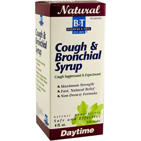 Boericke & Tafel Cough & Bronchial Syrup, Maximum Strength, Daytime, 4 OZ